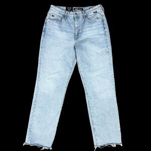 NEW Mavi Women's 29x28 New York Jeans High Rise‎ Straight Leg Light Blue Stretch